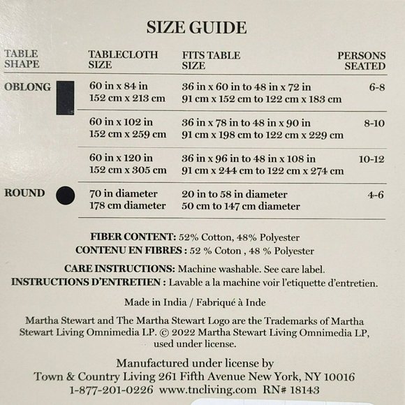 Martha‎ Stewart Pastel Colors Jacquard Tablecloth  Shabby Chic Style 60x84Oblong - Picture 15 of 16